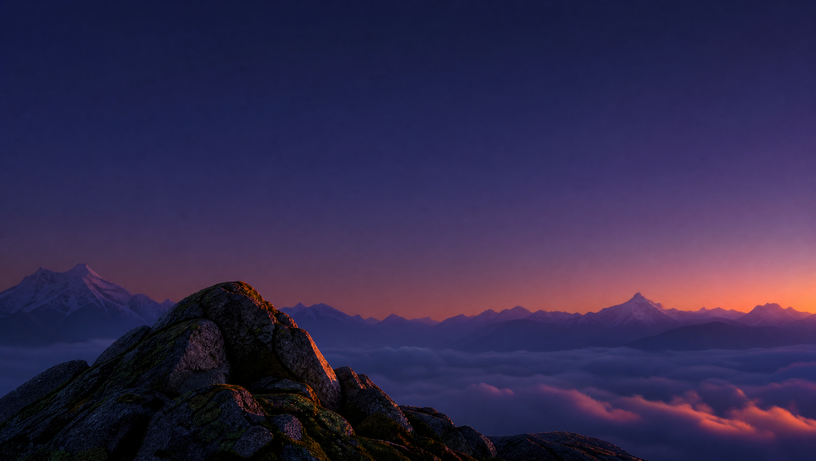 AURA at dusk over the mountains